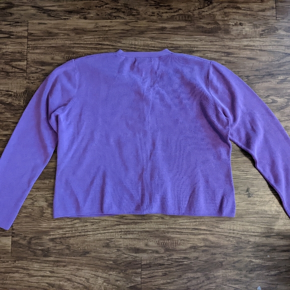 Sandra King Silk Cropped Cardigan Sweater - Picture 5 of 8